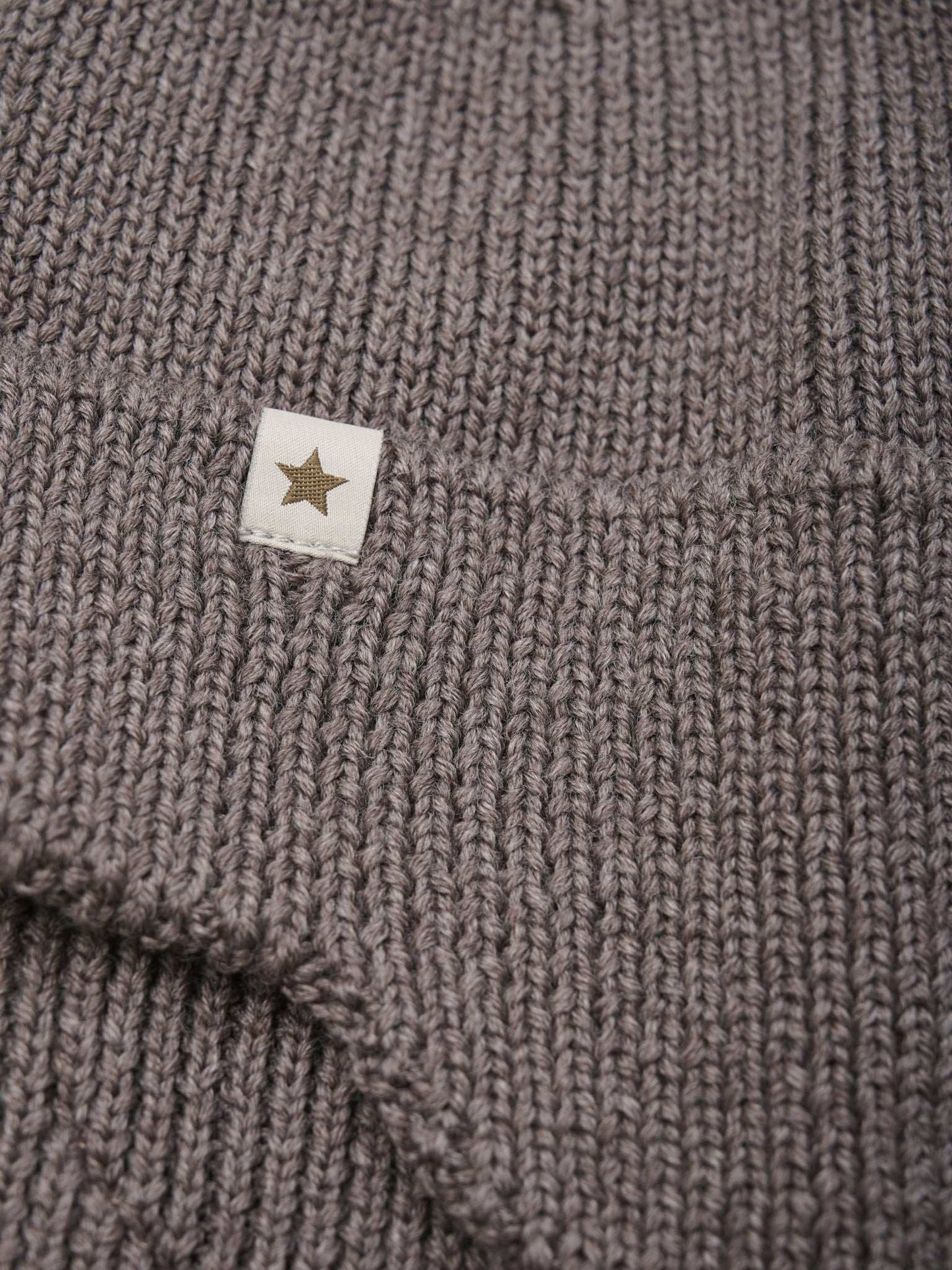 HUTTEliHUT muts Wol Knit Windstop bruin 52