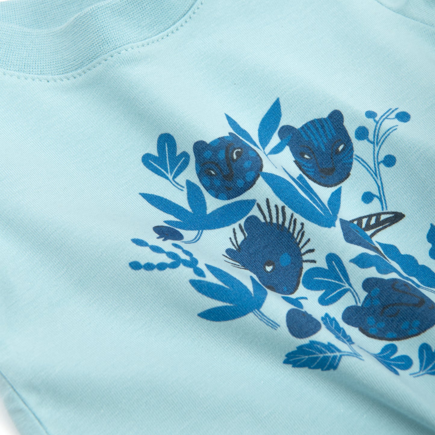 Moulinroty t-shirt Nine blauw jungle 92/98