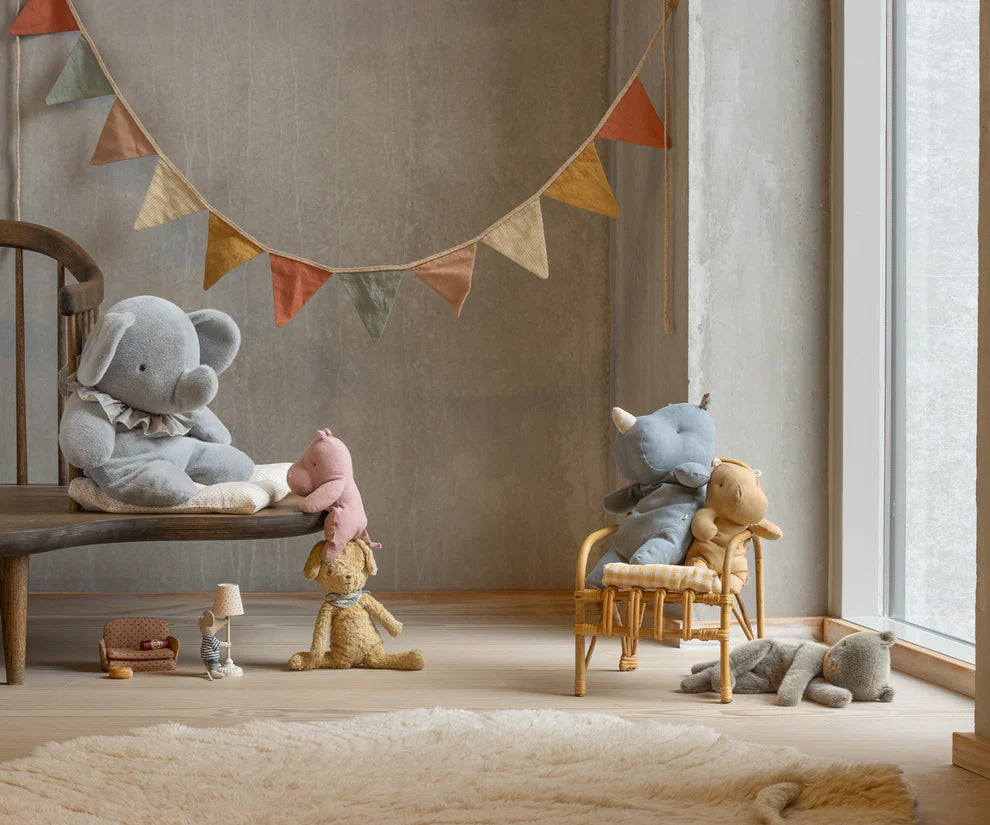 Maileg knuffel Olifant groot blauw grijs 0+