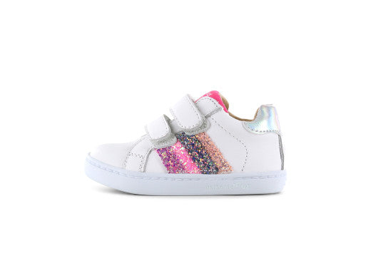 Shoesme schoentje wit-roze glitter maat 22 Maat 22
