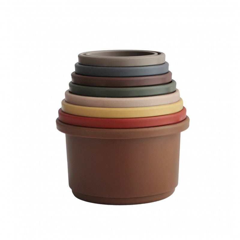 Mushie stacking cups retro +6M