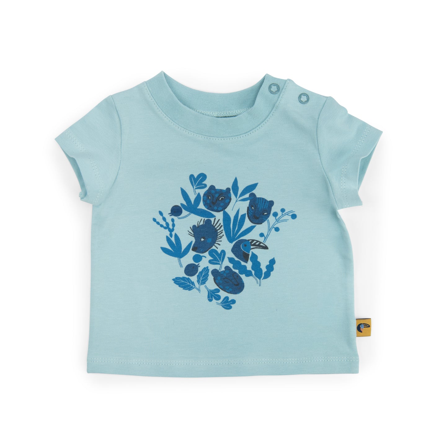 Moulinroty t-shirt Nine blauw jungle 92/98