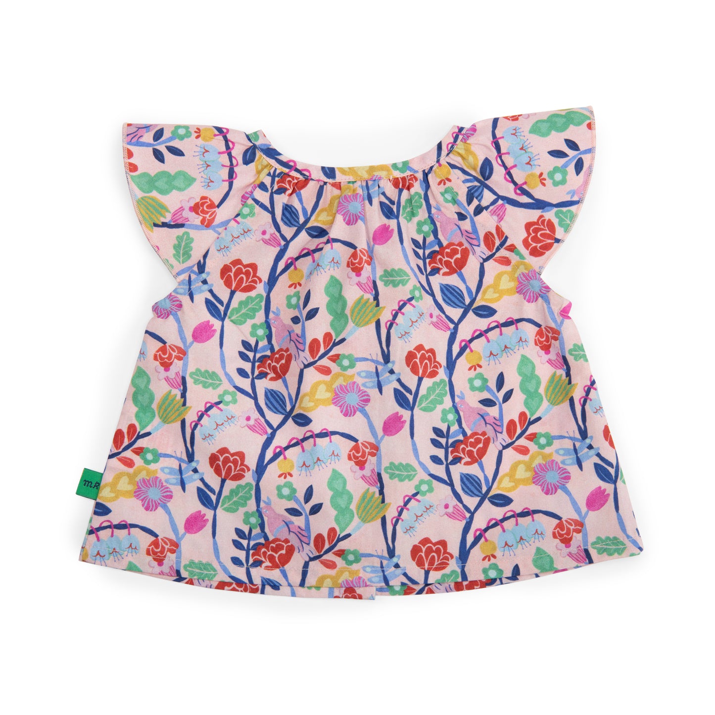 Moulinroty blouse Nathalie roze bloemenprint jungle