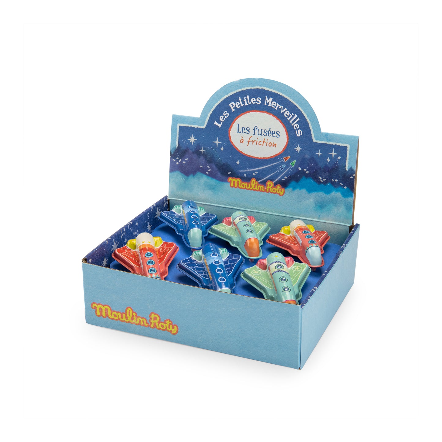 Moulin Roty raketauto pull back Les Petites Merveilles 3+