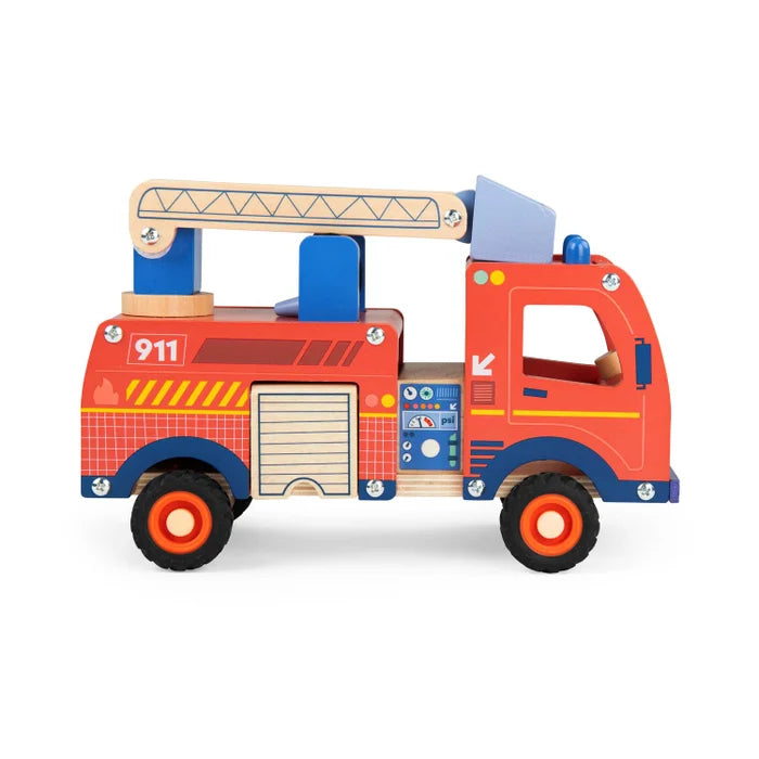 Brandweerwagen op Avenue du Moulin 3+