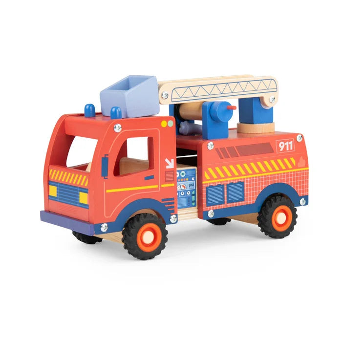 Brandweerwagen op Avenue du Moulin 3+