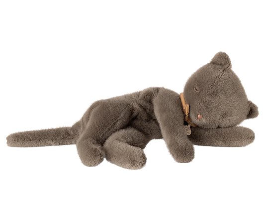 Maileg knuffel pluche slapende kitten medium grijs 0+