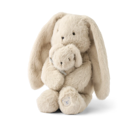 Liewood knuffels Berto Mama & Ik Konijn Teddy +2m