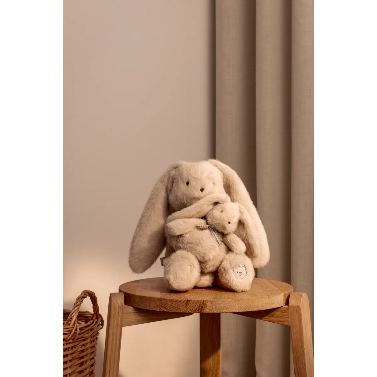Liewood knuffels Berto Mama & Ik Konijn Teddy +2m