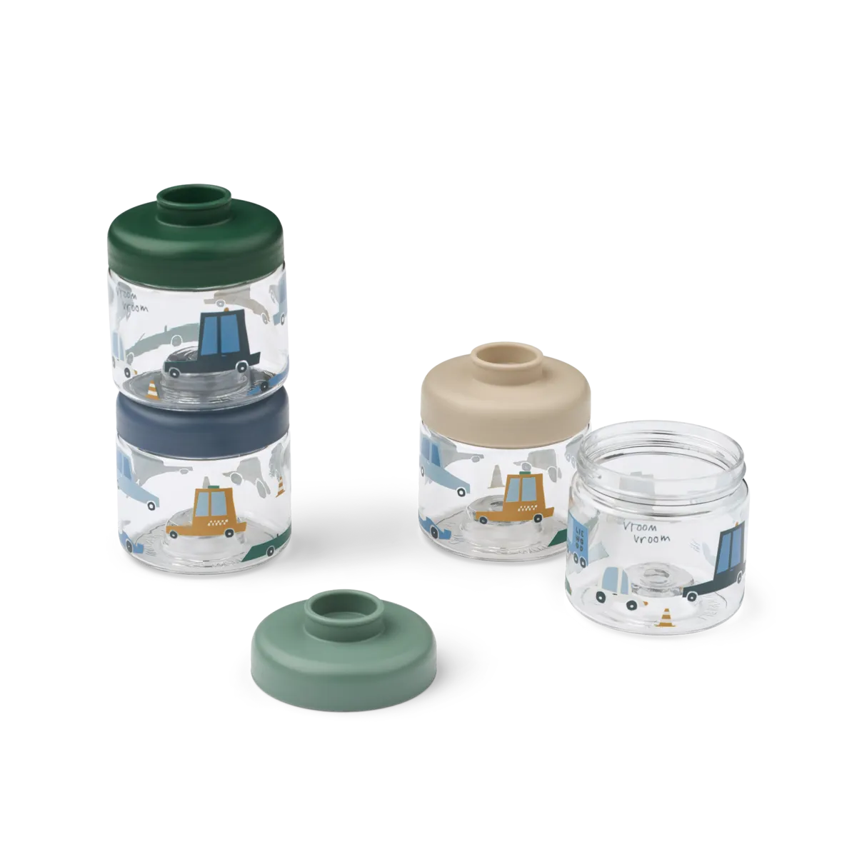 Liewood Dominique Baby Food Tritan Boxes cars 100 ml 4-Pack