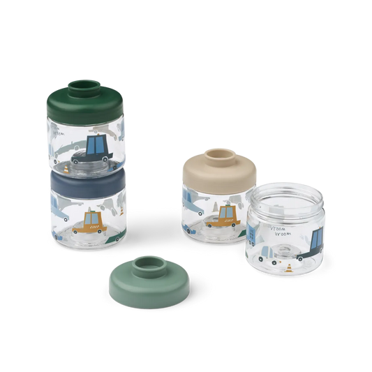Liewood Dominique Baby Food Tritan Boxes cars 100 ml 4-Pack