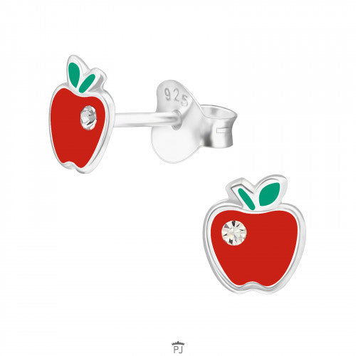 PJ oorbellen mini fruit zilver Appel set