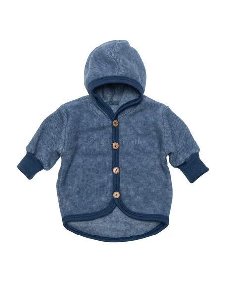 Cosilana vest wolfleece capuchon blauw Maat 86 92