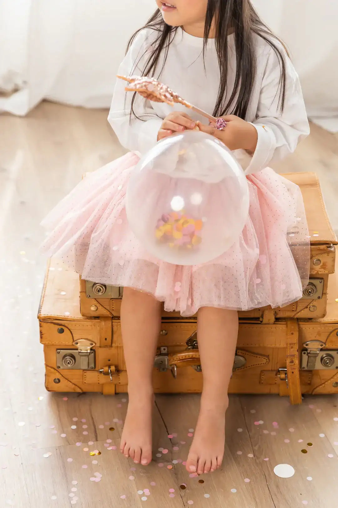 Luciole et petit pois Tutu rok Roze met gouden stippen