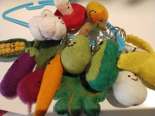 Pekko sleutelhanger groenten etc