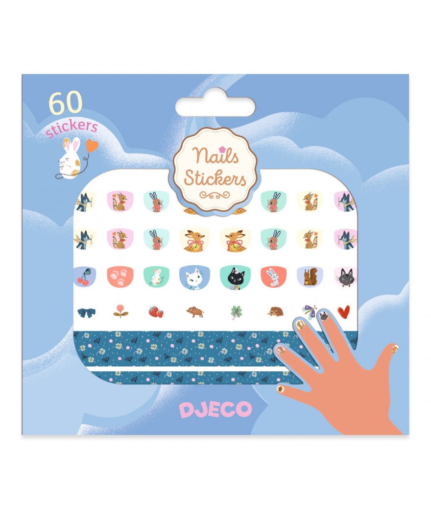 Djeco nagelstickers div kleuren 3+ Blauw schattig
