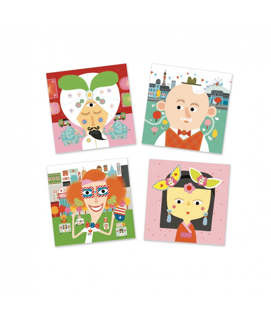Djeco stickerboek Tous différents 3+
