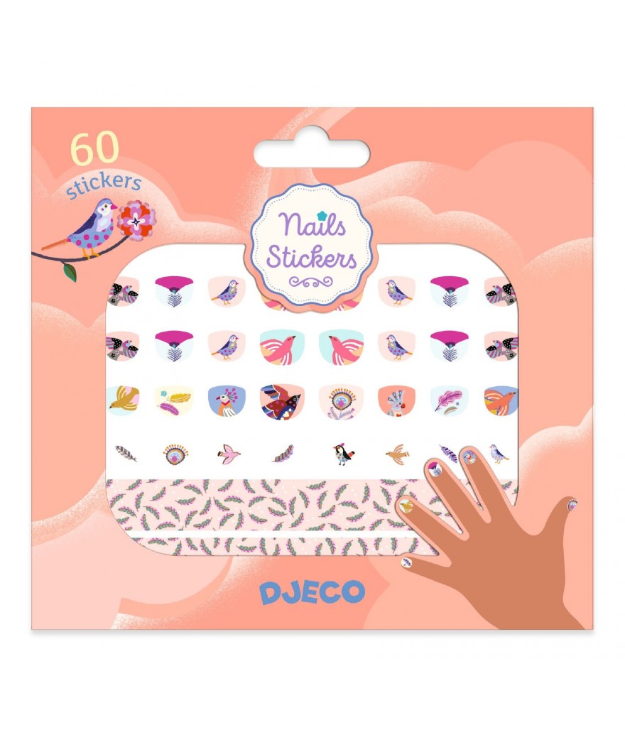 Djeco nagelstickers div kleuren 3+ Oranje Veren