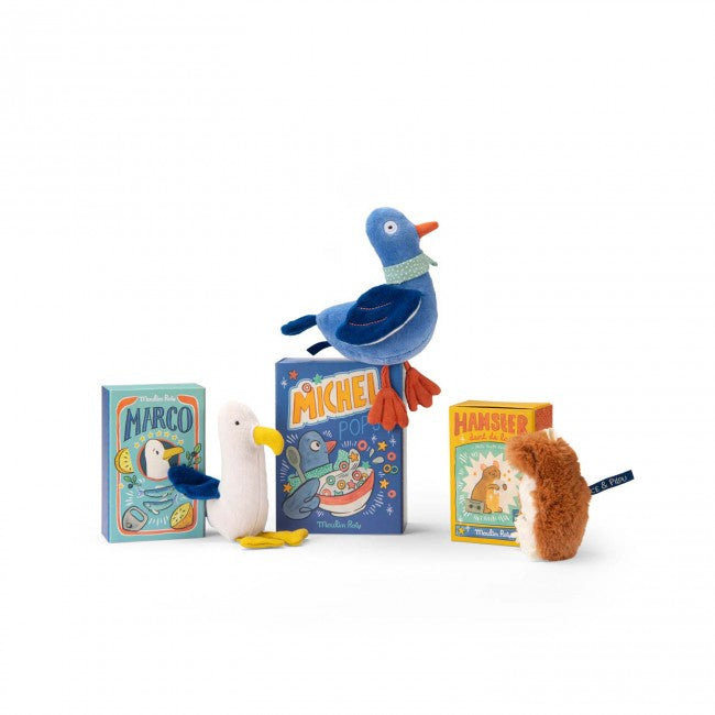 Moulin Roty rammelaar duif Michel Puce en Pilou 0+