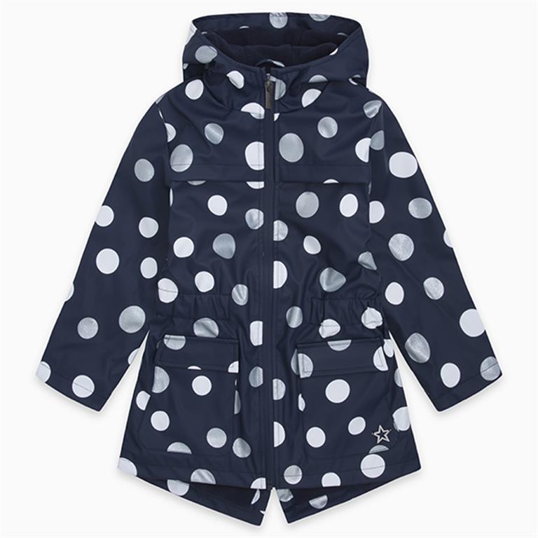 Tuctuc regenjas stippen blauw glitter 110