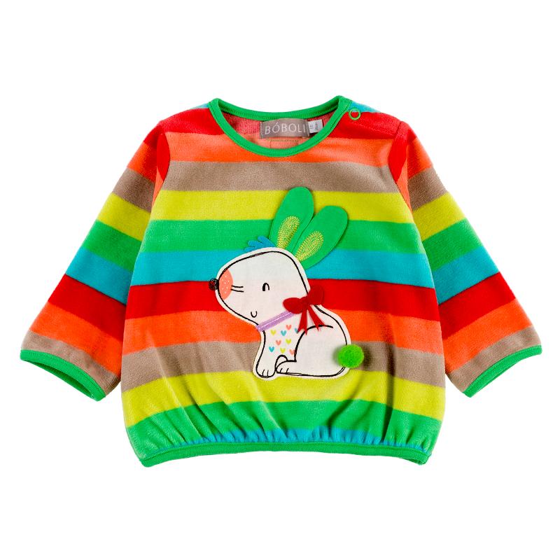 Boboli jurk konijn velours 68