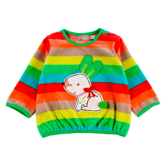 Boboli jurk konijn velours 68