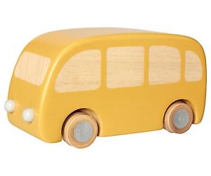 maileg bus hout geel wooden bus 3+