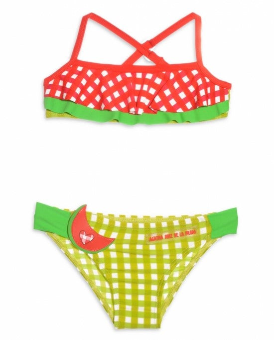 Agatha Ruiz de la Prada baby bikini check Maat 116