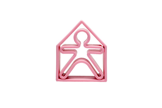 Dëna Speelgoed en bijtring house soft pink pastel 1+