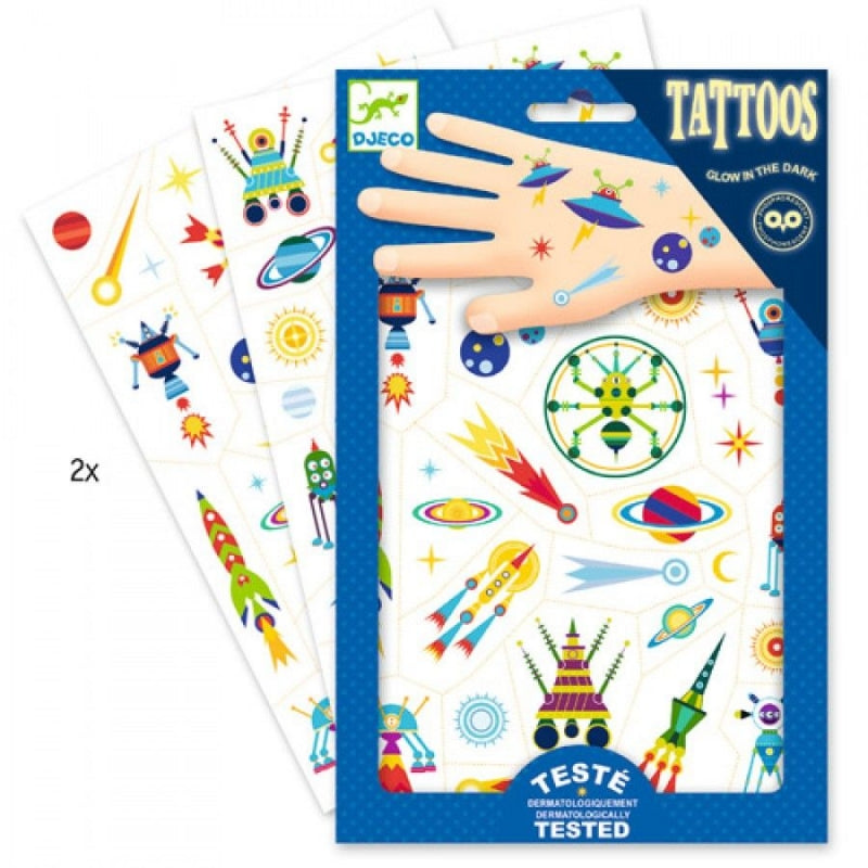 djeco tatouages space oddity 3+