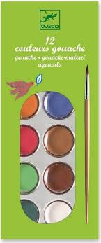 djeco waterverf 12 kleuren cakes classic 4+