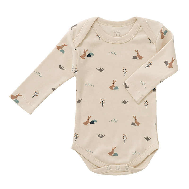 Fresk Romper lange mouw Rabbit Sandshell 0-3 m 0-3 mnd