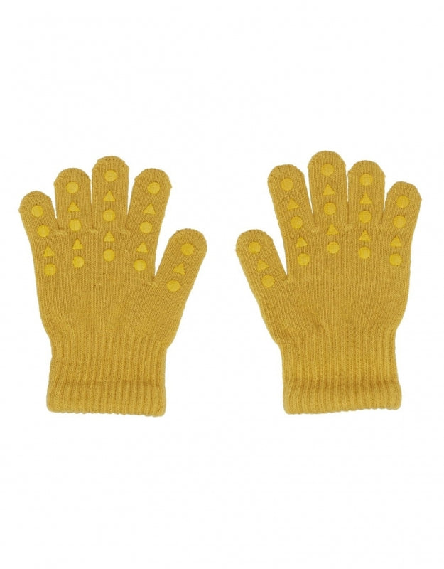 gobabygo antisliphandschoenen mustard 1/2 jaar