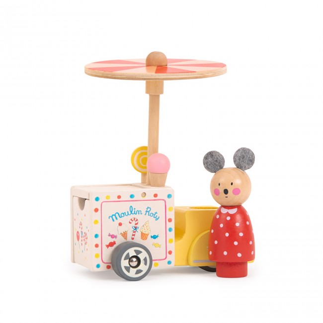 Moulin Roty speelgoed ijscowagen la grande famille 3+