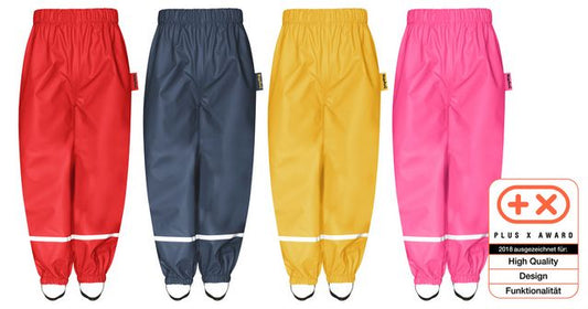 playshoes regenbroeken fleece gevoerd geel 128 Geel Maat 128