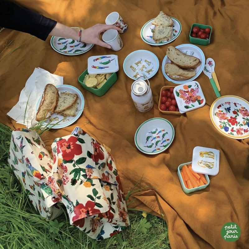 Maison Petit jour Paris trio lunchboxes parroquets +18m