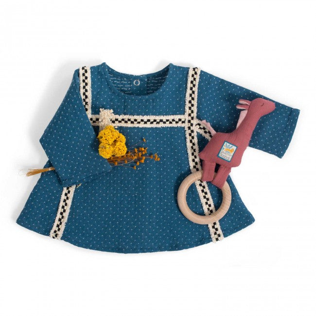 Moulinroty blouse carla jacquard bleu sous mon baobab